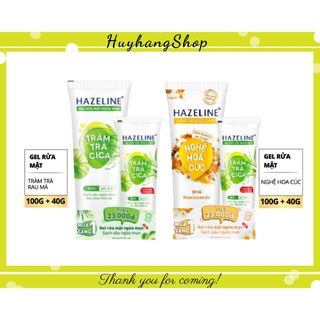 Sữa rửa mặt Hazeline tràm trà CICA, nghệ hoa cúc 100g| Huyhangshop