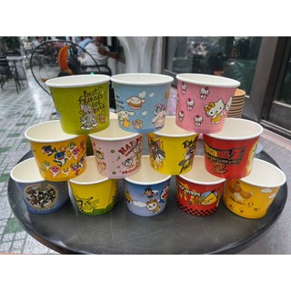  Set 50 Cốc Giấy Đựng Cháo Dinh Dưỡng Cho Bé Size 360ml - 480ml  Có Nắp -  Ly Giấy Dùng 1 Lần Chịu Nhiệt Tốt 