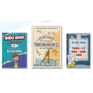Sách lớp 7 - combo sổ đề cương toán văn anh lớp 7 + siêu giỏi toán anh lớp 7