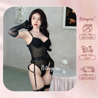 Bộ bodysuit nữ trơn cá tính - b.lingerie