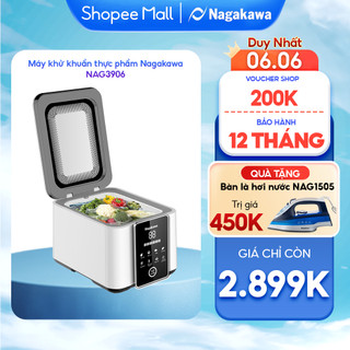 Máy Khử Khuẩn Thực Thẩm NAGAKAWA NAG3906 Công Nghệ Hydroxyl Khử Trùng Diệt Khuẩn Hoa Quả Rau Củ Thịt Cá Bảo Hành 1 Năm