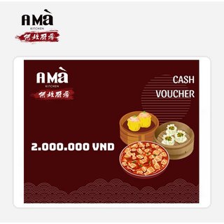 Hồ Chí Minh [Evoucher] A MÀ KITCHEN Phiếu quà tặng trị giá 2.000.000 VND