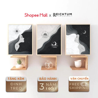 Tranh treo tường SET3 của REICHTUM - Decor phòng ngủ/ Tráng gương/ Độ sắc nét cao/ Chất vải bền bỉ
