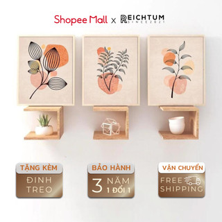 Tranh treo tường SET3 của REICHTUM - Decor phòng ngủ/ Tráng gương/ Nhà/ Chất vải bền bỉ