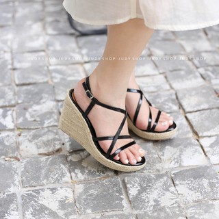 Giày Xuồng JUDY Đế Cối Quai Chéo Đế Nhẹ Dễ Đi Cao 10p 