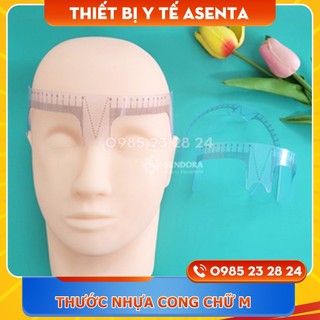 Thước nhựa cong chữ M dùng trong phun xăm, thước chữ M đo lông mày