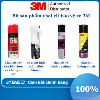 Bộ sản phẩm chai xịt bảo vệ và chăm sóc xe ,bôi trơn chống rỉ , đuổi chuột , vệ sinh da nhựa ,khử mùi - 3M chính hãng