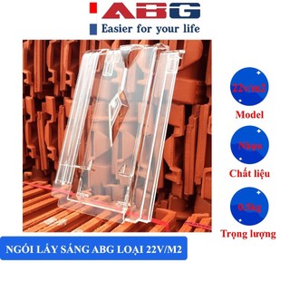 Ngói lấy sáng ABG loại 22v/m2 - Chất liệu nhựa PC, Chịu lực cao, Độ lọt sáng 95%