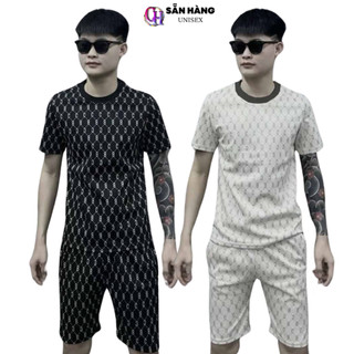 Bộ Quần Áo Nam Nữ BC Cổ Tròn Vải Thun Lạnh Tay Ngắn Thể Thao Thoáng Mát Ba Màu ,Set Đồ Trẻ Trung Khỏe Khoắn - CHP