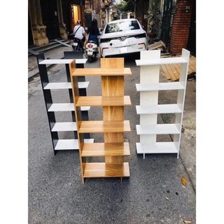 Kệ góc tường 5 tầng vân gỗ, trang trí nội thất gia đình, Kệ góc tường đa tầng loại tốt