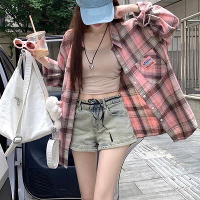 Áo Sơ Mi Dáng Cadigan From Rộng Nam Nữ Tay Dài Unisex NAD Chất Vải Cotton Dạ Kẻ Caro Phong Cách Trẻ Trung Năng Động
