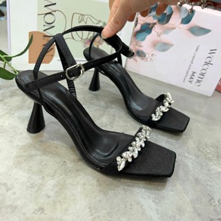 Giày Cao Gót Sandal Quai hậu khóa gài mã Sandal Đá Khâu cao 5 phân và 7 phân Nữ DéP - Kho Xưởng Bánh Bèo