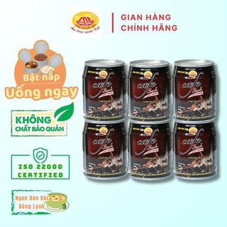 Cà phê đen minh trung lốc 6 lon - capheden 6