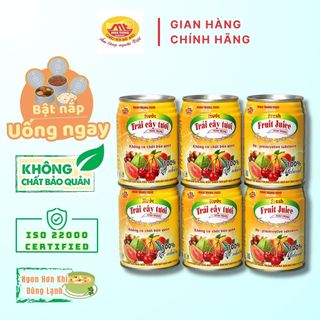 Nước Trái Cây Tươi Minh Trung lốc 6 lon - NUOCTRAICAY 6