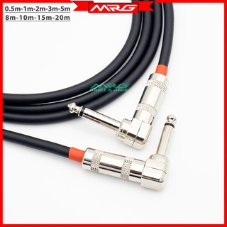 Dây 2 đầu 6 ly cong góc vuông, dài 0.5m-1m-2m-3m-5m. dây tín hiệu âm thanh jack 6.5. d6