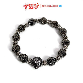 Vòng đeo tay nam nữ chuỗi hạt pha lê skull access