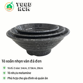tô vân đá-Tô nhựa Melamine Nhuthaco Màu vân đá đen- tô xoắn nhọn vân đá NT
