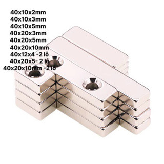 Nam châm đất hiếm hình chữ nhật đường kính 40mm.nam châm 40x10x2mm, 40x10x3mm, 40x10x5mm 40x20x2mm, 40x20x3mm, 40x20x5mm