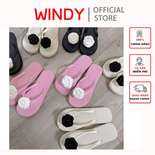 Dép Kẹp Nữ WINDY Xỏ Ngón Đính Hoa Trà Sang Chảnh DD-0280