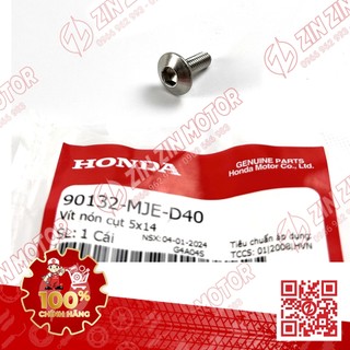 Vít honda cỡ 5x14 90132-mje-d40, 90132mjed40 chính hãng - zzm