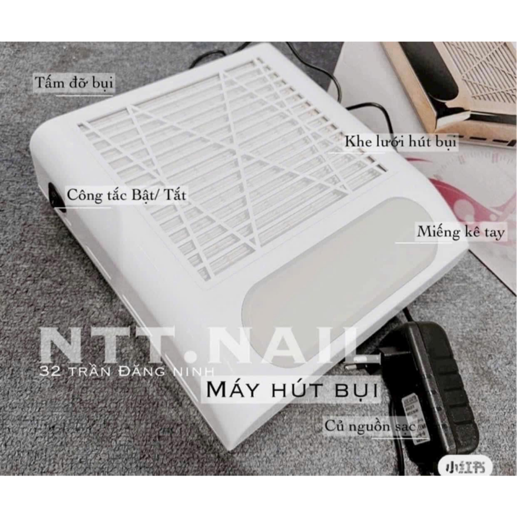  Máy hút bụi nail BQ858 - 8 công suất 80W bảo vệ sức khỏe thợ làm móng và khách hàng 