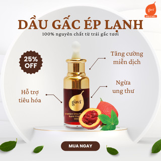 Tinh dầu gấc GAVI nguyên chất 50ml, uống trực tiếp, 100% organic, tăng sức đề kháng