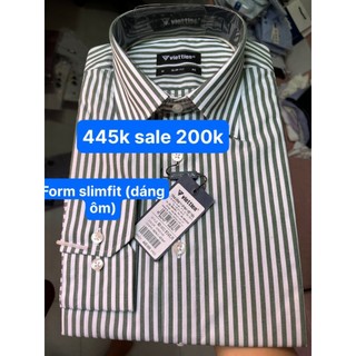 Áo sơ mi dài tay 445k sale 200k form slimfit