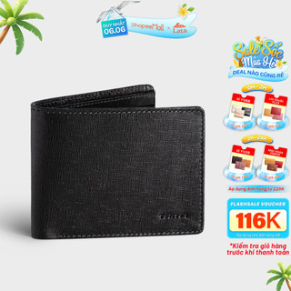 Ví nam thời trang da bò thật TRITA RVN07 phong cách cá tính, đựng tiền và thẻ card