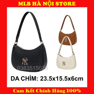 Túi xách mlb khoác vai kẹp nách da monogram embo hobo bag chính hãng