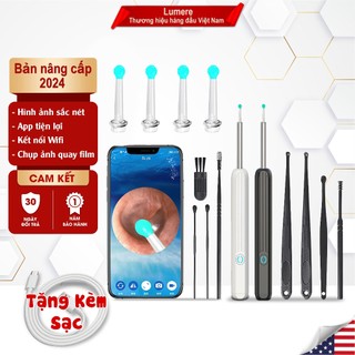 Dụng Cụ Lấy Ráy Tai Thông Minh LUMERE Có Camera Nội Soi Đa Năng Tích Hợp LED Trợ Sáng,Tương Thích Với Androi, iOS