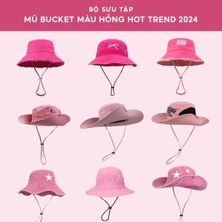 Bộ Sưu Tập Mũ Bucket Tai Bèo Màu Hồng Dễ Thương Jussy Official Mũ Rộng Vành Che Nắng Tổng Hợp Nhiều Mẩu Hot Trend
