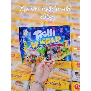 Kẹo dẻo trolli gummi world 230g lý trinh