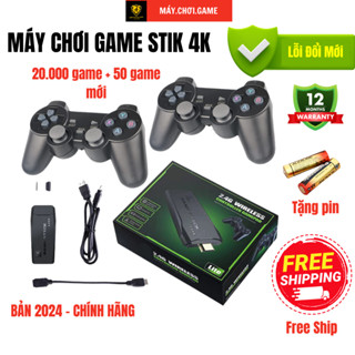 Máy Chơi Game Stick 4K Cầm Tay V5 Pro 2024 Tiếng Việt 64GB 20.000 trò + 50 game mới có 2 tay cầm không dây kèm theo