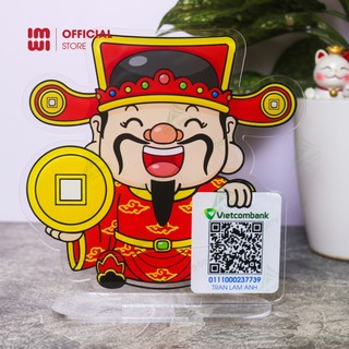 Bảng mica in mã qr code để bàn imwi gimivina qrmc002 thần tài phong thủy