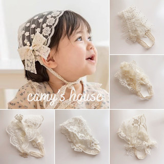 Băng đô cho bé, mũ ren handmade, phụ kiện chụp ảnh bé gái N04