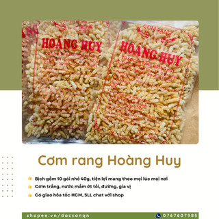 Cơm rang quảng ngãi, bịch 10 gói 40g, cốm rang hoàng huy