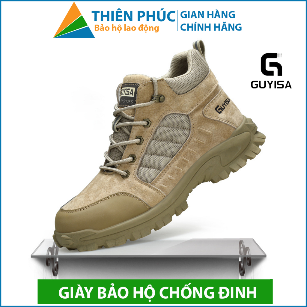 Giày bảo hộ lao động đi công trình Guyisa cổ cao