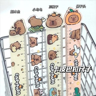 Bộ 4 Thước Kẻ Capybara, Chiikawa Đa Năng Dùng Làm Quà Tặng Cho Bé