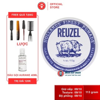 Sáp vuốt tóc Reuzel Clay Matte Pomade - trắng