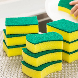 Miếng rửa chén bát 2 mặt xanh vàng cọ rửa xoong