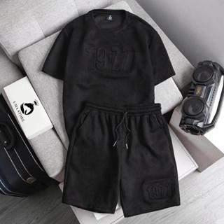  Bộ Quần Áo Nam UMA STORE Chất Liệu Da Lộn Cao Cấp Cổ Tròn Cộc Tay Phong Cách Trẻ Trung SPB11 