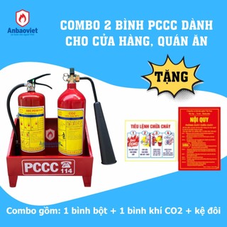 Combo bình chữa cháy dùng cho cửa hàng, quán ăn, hộ gia đình (tặng bộ tiêu lệnh, nội quy PCCC)