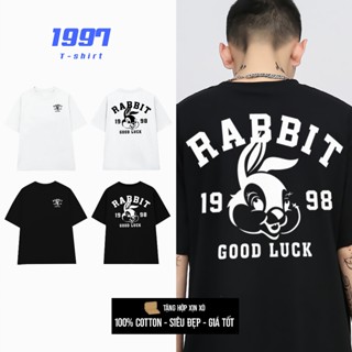 Áo thỏ BAD RABBIT 1997 RABBIT Good luck áo thun nam nữ thoáng mát mềm mịn áo thun Bad Rabbit RAB003