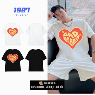 Áo thun BAD RABBIT trái tim BAD RABBIT áo thun nữ vải dày mềm mịn áo thun Bad RAB014
