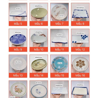 Dĩa gốm sứ Nhật size lớn-D04 (18-25cm)