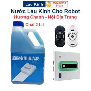 Nước Lau Kính Dành Cho Robot Lau Kính Cửa Sổ, Chai 2 Lít, Hương Chanh, Hàng Nội Địa Trung.