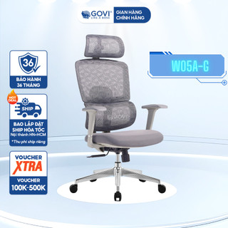 [Sẵn tại HCM] Ghế công thái học GOVI Win W05A- Khung ghế chắc chắn, thiết kế sang trọng