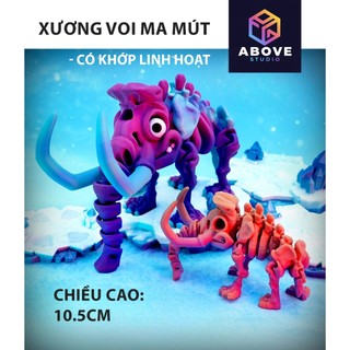 Mô hình xương voi Ma Mút Mammoth có khớp linh hoạt, quà tặng ý nghĩa, đồ chơi in 3D