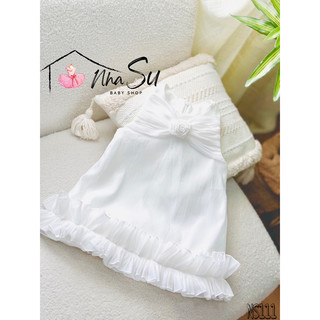 Váy A hoa hồng NS111, đầm nhẹ nhàng cho bé đi chơi đi dạo chụp hình gia đình