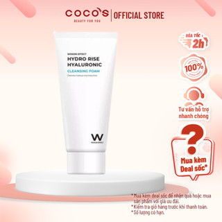 Sữa Rửa Mặt WonJin Effect Hydro Rise Hyaluronic Cleansing Foam, Sữa Rửa Mặt Cấp Ẩm 80ml